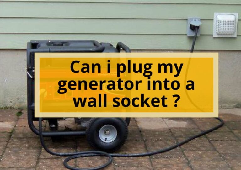 Can i plug my generator into a wall socket