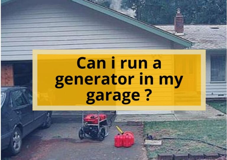 Can i run a generator in my garage
