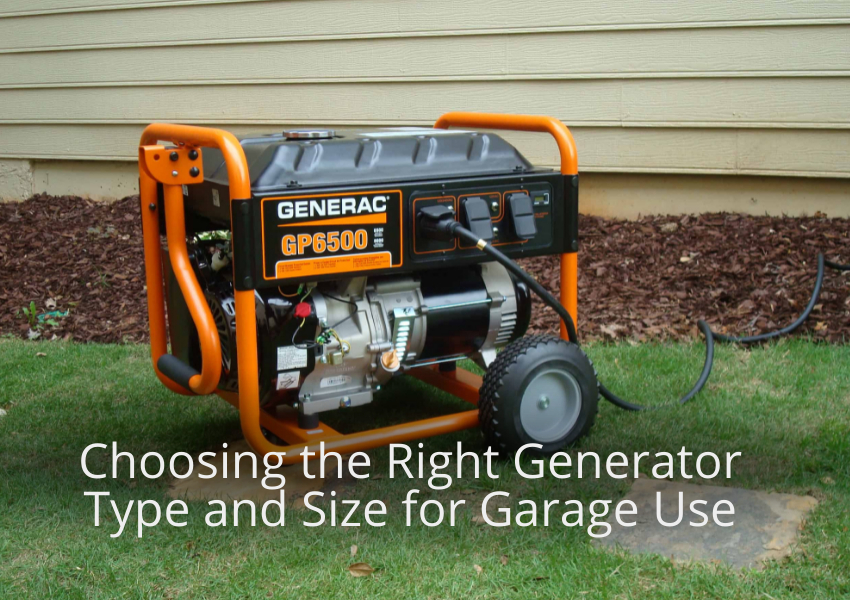 Choosing the Right Generator Type and Size for Garage Use