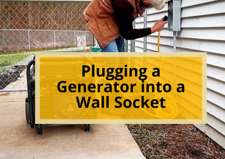 Plugging a Generator into a Wall Socket
